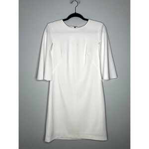 NWT LAUREN by‎ Ralph Lauren Dress Black Label Chic Cream Cape  Size 2 *FLAW